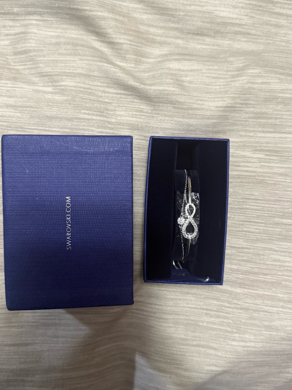 Swarovski Silver Infinity Crystal Bracelet - Clear